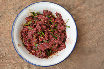 Spicy Raw Beef Salad