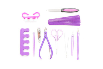 A set of manicure or pedicure tools