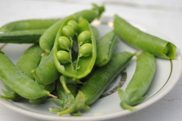 Fresh green peas
