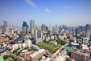 Naklejka premium Tokyo skyline