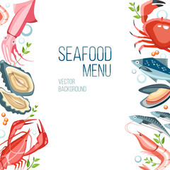 seafood  background fresh fish crustaceans shell delicacy vertical