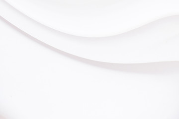 White cloth background abstract with soft waves.
