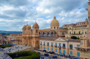 Panorama of Noto Sicily Italy