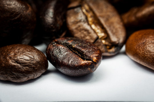 Coffee beans macro