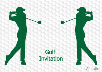 Golf invitation flyer template graphic design - 165442656