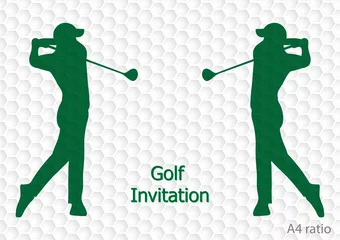 Foto auf Acrylglas Golf invitation flyer template graphic design © mantinov