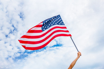 USA flag background, Independence Day, July Fourth symbol