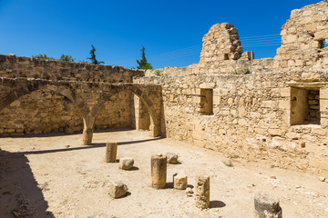 Kolossi Castle, medieval castle defense located on the outskirst of town Limassol, Cyprus