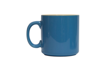 Cup on white,with clipping path,selective focus.
