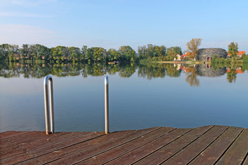 Capi Hnizdo – “The Stork’S Nest” - resort near Prague. Wellness, fitness,boating, fishing, beach, hotel, restaurant, farma. Taken on October 1, 2016. Olbramovice, Central Bohemian Region. © flycatdesign
