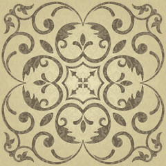 Texture of ceramic tiles in oriental style