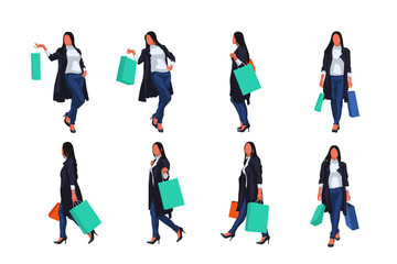 woman with bag in set