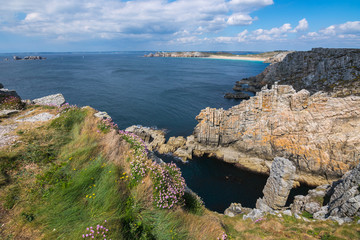 Panorama Pointe du Pen-Hir, Camaret-sur-Mer, Crozon Peninsula, Britanny, France, Europe