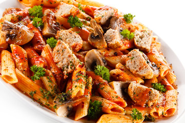 Pasta with meatballs