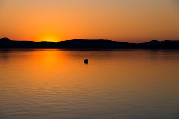 Sunset at lake Balaton