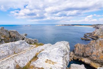 Panorama Pointe du Pen-Hir, Camaret-sur-Mer, Crozon Peninsula, Britanny, France, Europe