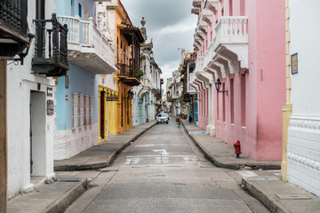 Altstadt von Cartagena de Indias, Kolumbien - obrazy, fototapety, plakaty