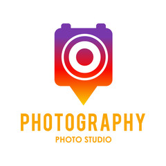 Module Camera Pin Rainbow Logo