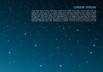 Vector hi-tech abstract colorful background in blue color