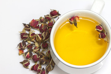 Rose Tea Cup with bud tea rose