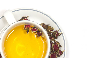Rose Tea Cup with bud tea rose