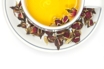 Rose Tea Cup with bud tea rose