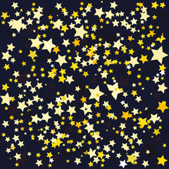 Color star isolated on blue  background. Vector illustration.