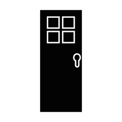 door isolated image icon over white background icon