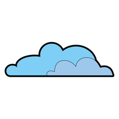 Clouds weather image over white background graphic