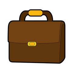 Business briefcase isolated