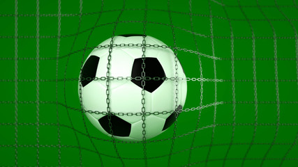 3D illustration soccer ball