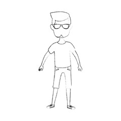 Fototapeta na wymiar Man cartoon profile