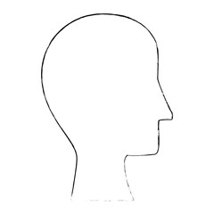 Human head silhouette