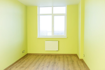 Living room interior of green empty room