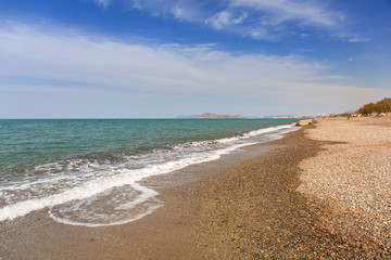 Rocky beach of Maleme on Crete, Greece