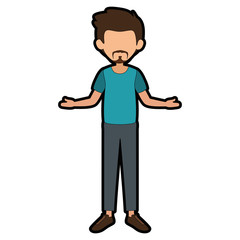 Man cartoon faceless