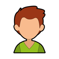 Man cartoon faceless