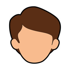 Man cartoon faceless