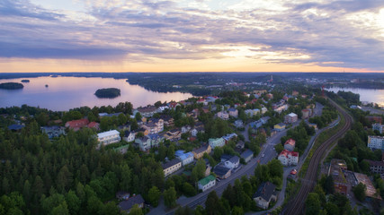 Top view of the Tampere city