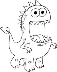 Silly Monster Vector Illustration Art