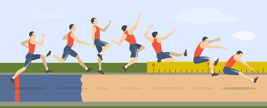 Long jump illustration.