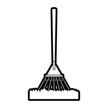 rake gardening tool icon image vector illustration draw 