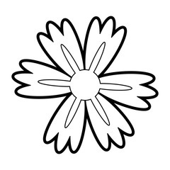 single paint flower icon image vector illustration draw 