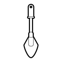 shovel gardening tool icon image vector illustration draw 
