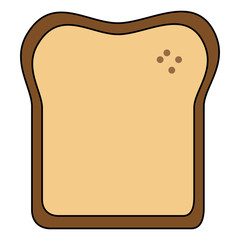 delicious toast bread isolated icon vector illustration design