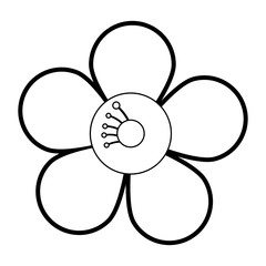 single paint flower icon image