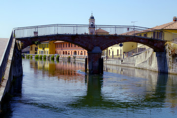 GAGGIANO SUL NAVIGLIO GRANDE E PONTE MILANO LOMBARDIA ITALIA ITALY