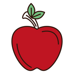 apple fresh fruit icon vector illustration design