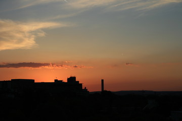 Fototapeta premium Abendrot über Reutlingen