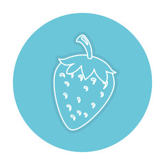 strawberry fresh fruit icon vector illustration design